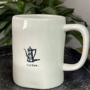 Rae‎ Dunn Coffee Mug Vintage Coffee Pot Graphic Artisan Collection Magenta